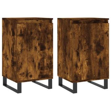 Stylish 2-Piece Smoked Oak Sideboards - Perfect Storage Solution