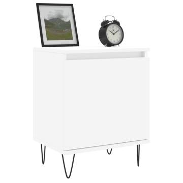 Elegant White Bedside Cabinets - 2 pcs, 40x30x50 cm