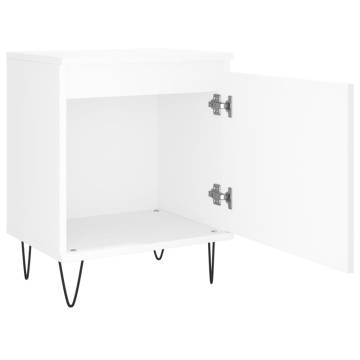 Elegant White Bedside Cabinets - 2 pcs, 40x30x50 cm