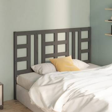 Stylish Grey Bed Headboard - Solid Wood Pine | HipoMarket