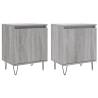 Elegant Grey Sonoma Bedside Cabinets - 2 pcs, 40x30x50 cm