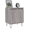 Elegant Grey Sonoma Bedside Cabinets - 2 pcs, 40x30x50 cm