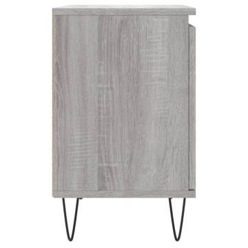 Elegant Grey Sonoma Bedside Cabinets - 2 pcs, 40x30x50 cm