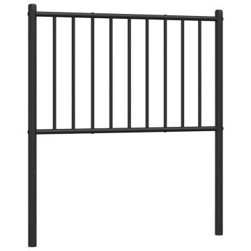 Metal Headboard Black 75 cm - Stylish & Sturdy Design