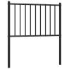 Metal Headboard Black 75 cm - Stylish & Sturdy Design