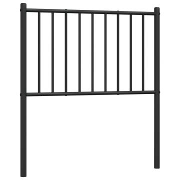 Metal Headboard Black 75 cm - Stylish & Sturdy Design