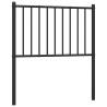 Metal Headboard Black 75 cm - Stylish & Sturdy Design