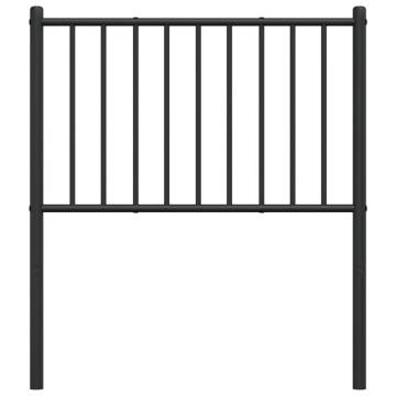 Metal Headboard Black 75 cm - Stylish & Sturdy Design