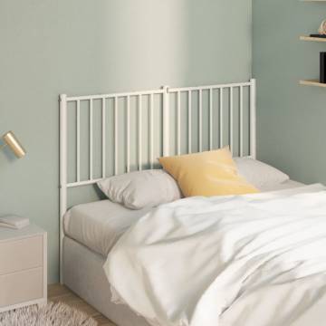 Stylish Metal Headboard White 120 cm - Hipomarket UK