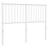 Stylish Metal Headboard White 120 cm - Hipomarket UK