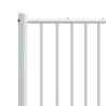 Stylish Metal Headboard White 120 cm - Hipomarket UK