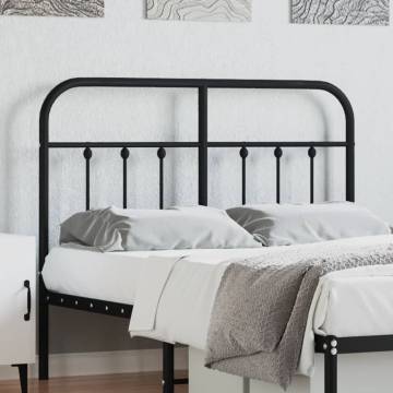 Stylish Black Metal Headboard 120 cm for Your Bedroom