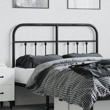 Stylish Black Metal Headboard 120 cm for Your Bedroom