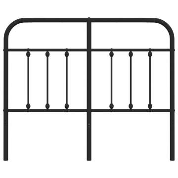 Stylish Black Metal Headboard 120 cm for Your Bedroom