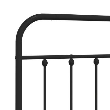 Stylish Black Metal Headboard 120 cm for Your Bedroom