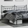 Stylish Black Metal Headboard - 200 cm | HipoMarket