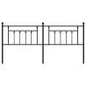 Stylish Black Metal Headboard - 200 cm | HipoMarket