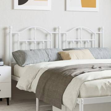 Stylish White Metal Headboard 140 cm for Your Bedroom