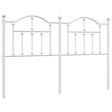 Stylish White Metal Headboard 140 cm for Your Bedroom