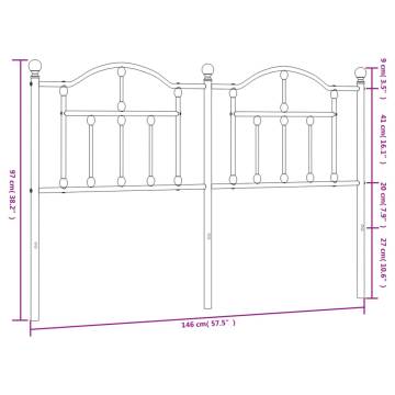 Stylish White Metal Headboard 140 cm for Your Bedroom