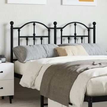 Stylish Black Metal Headboard - 120 cm | Hipomarket