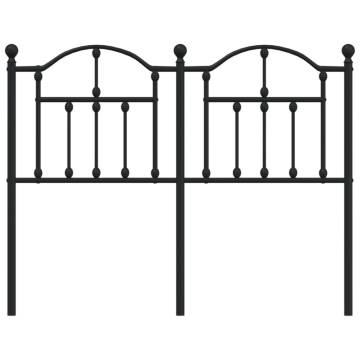 Stylish Black Metal Headboard - 120 cm | Hipomarket