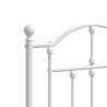 White Metal Bed Frame with Headboard - Small Double (120x190 cm)