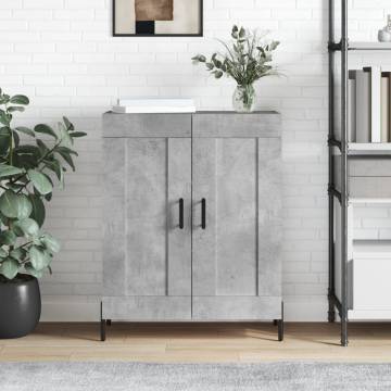 Stylish Concrete Grey Sideboard | 69.5x34x90 cm Engineered Wood