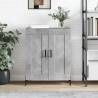 Stylish Concrete Grey Sideboard | 69.5x34x90 cm Engineered Wood