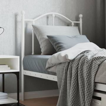 Stylish Metal Headboard White 75 cm - Perfect for Any Bedroom