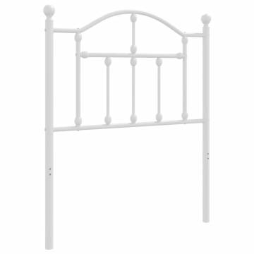 Stylish Metal Headboard White 75 cm - Perfect for Any Bedroom