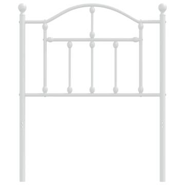 Stylish Metal Headboard White 75 cm - Perfect for Any Bedroom