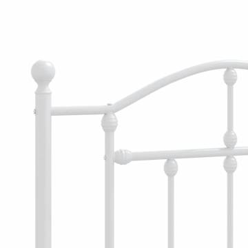 Stylish Metal Headboard White 75 cm - Perfect for Any Bedroom