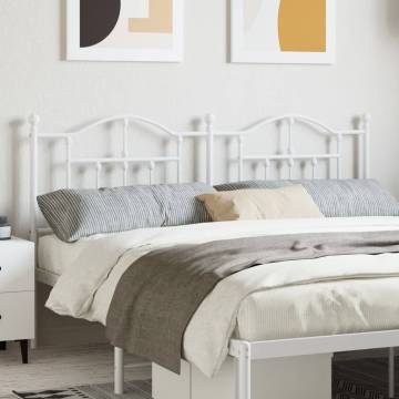 Stylish Metal Headboard in White - 160 cm | HipoMarket