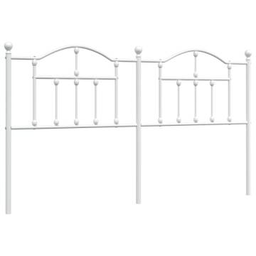 Stylish Metal Headboard in White - 160 cm | HipoMarket