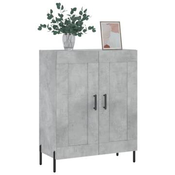 Stylish Concrete Grey Sideboard | 69.5x34x90 cm Engineered Wood