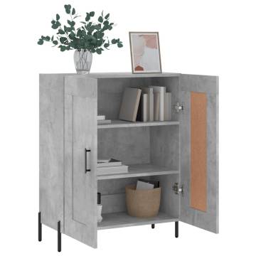 Stylish Concrete Grey Sideboard | 69.5x34x90 cm Engineered Wood