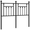 Stylish Metal Headboard Black 120 cm | Hipomarket UK