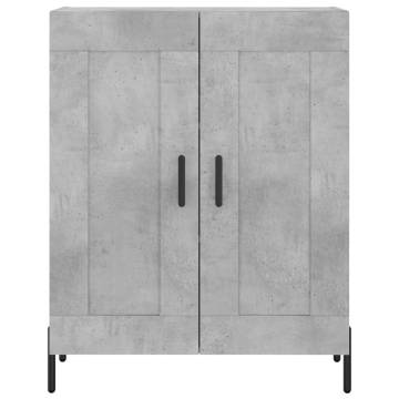 Stylish Concrete Grey Sideboard | 69.5x34x90 cm Engineered Wood