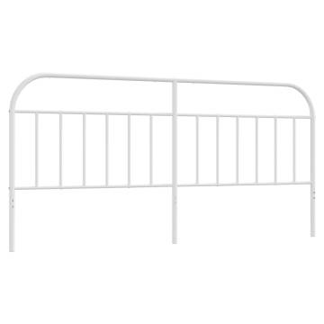 Stylish Metal Headboard White 200 cm | Hipomarket