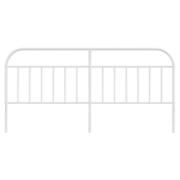 Stylish Metal Headboard White 200 cm | Hipomarket