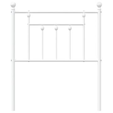 Stylish Metal Headboard White 75 cm | Hipo Market