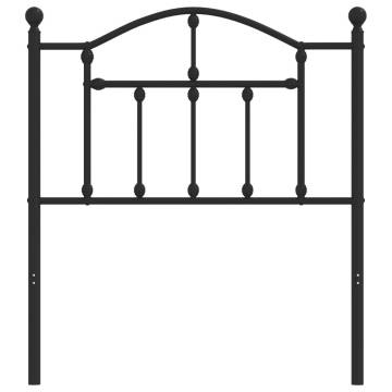 Metal Headboard Black 80 cm | Stylish Bedroom Decor