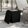 Stylish Garden Table with Removable Lid - Black Polypropylene