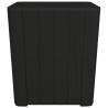 Stylish Garden Table with Removable Lid - Black Polypropylene