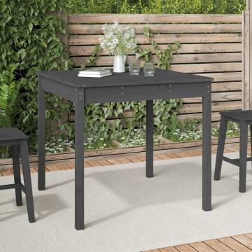 Garden Table Grey - Solid Pine Wood 82.5x82.5x76 cm