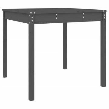 Garden Table Grey - Solid Pine Wood 82.5x82.5x76 cm