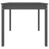 Garden Table Grey - Solid Pine Wood 82.5x82.5x76 cm