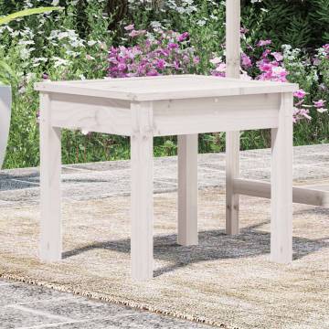 White Solid Wood Garden Bench - 50x44x45 cm | HipoMarket