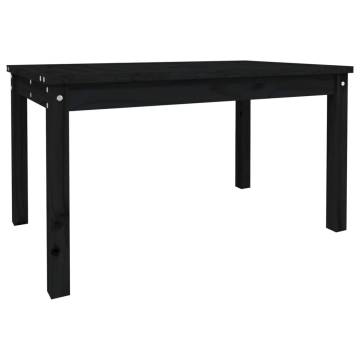 Garden Table Black 82.5x50.5x45 cm - Solid Wood Pine